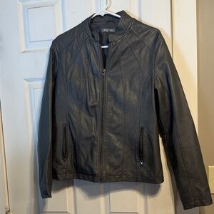 Roz & Ali Black Faux Leather Jacket